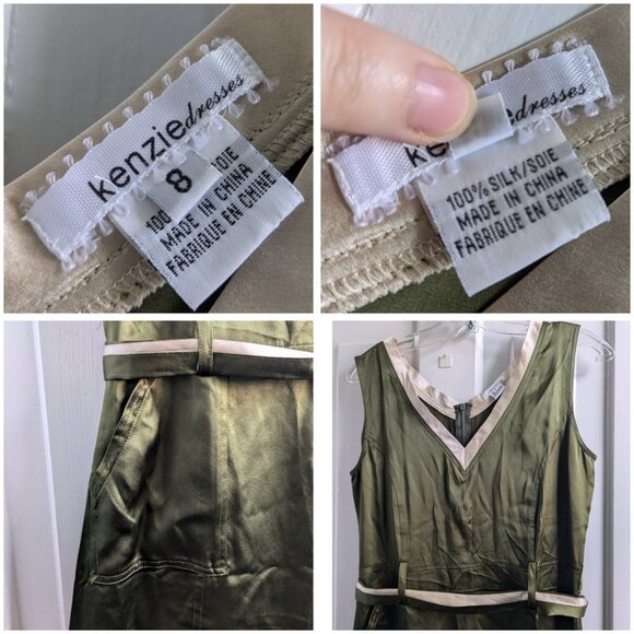Kenzie green silk dress - 1970's inspired - Picture 8 of 8